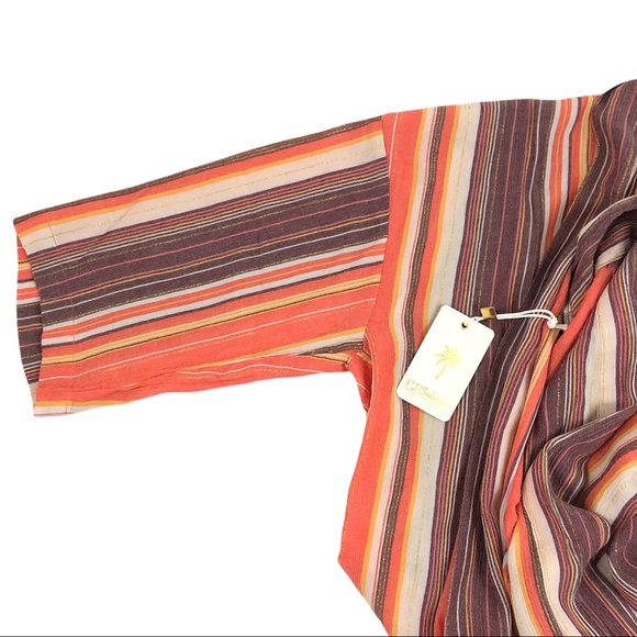 PJ Salvage NWT Metal Slow Jams open Striped Duster cardigan robe Size S/M - Picture 10 of 14